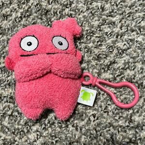 Uglydoll Plush Keychain Clip Bag Charm Toy Ugly Dolls Pink Character